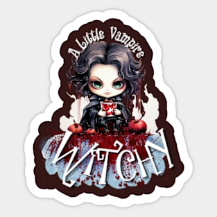 A Little Vampire Witchy Sticker